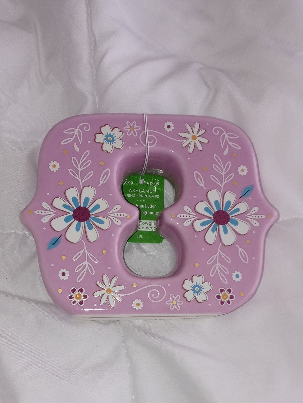 Ashland Lavender Floral Ceramic Letter